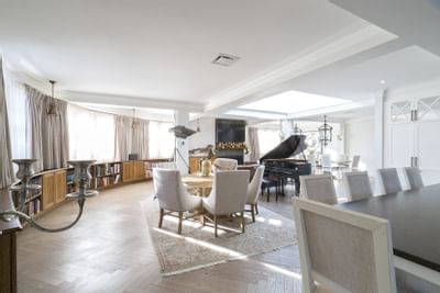 Living area in suite