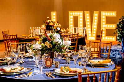 Table décor for an event held at Atlantica Hotel Halifax