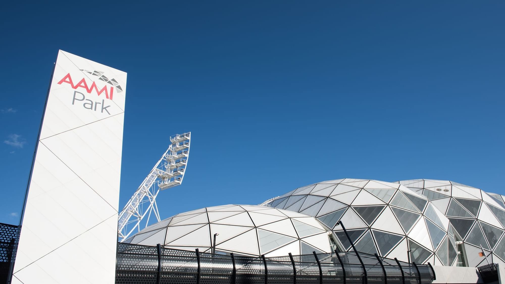 Exterior view of Aami Park near Quay West Suites Melbourne