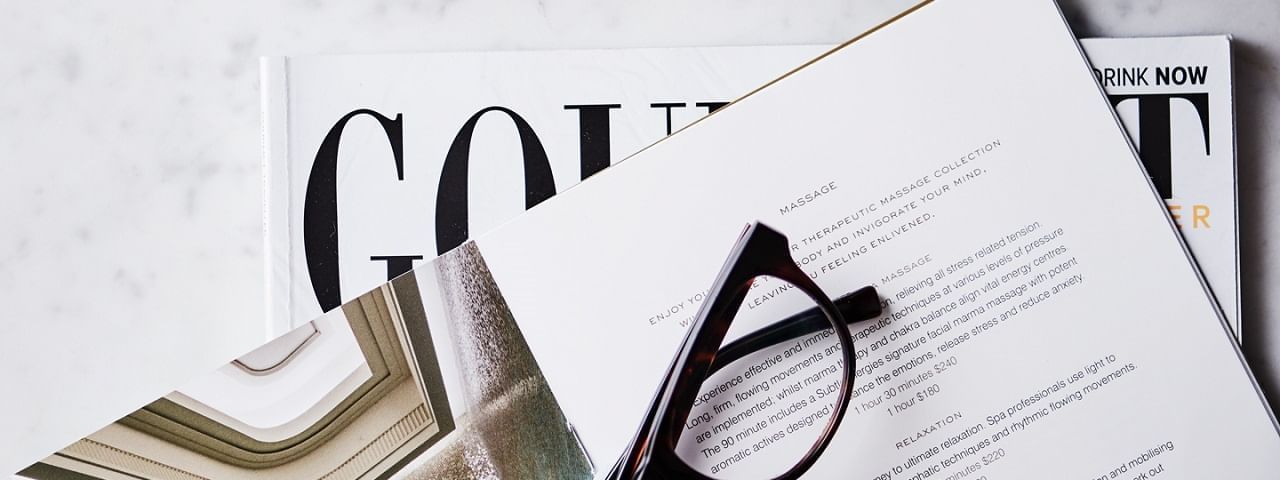 Close-up of a book & cup of a tea in Crown spa at Crown Hotels