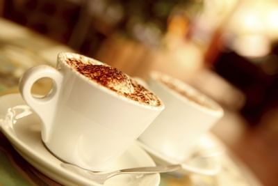 Closeup on two cups of coffee at Windsong Resort On The Reef