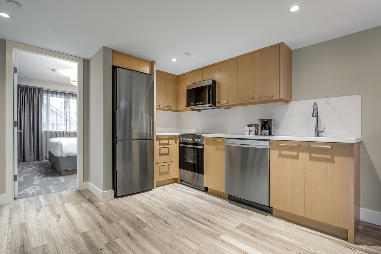 Full kitchen in one of our suites