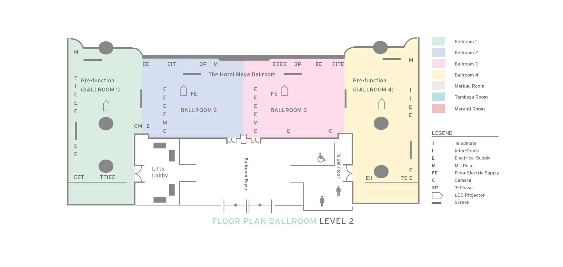 The Floor Plan of The Hotel Maya Kuala Lumpur City Centre