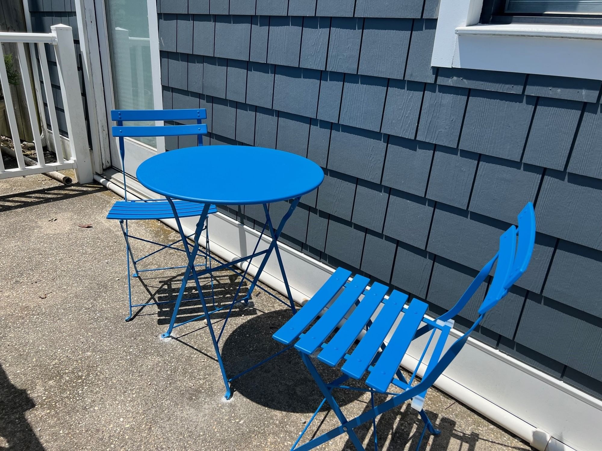 Semi Private Patio at Dewey Beach Accommodations King Room with Kitchen