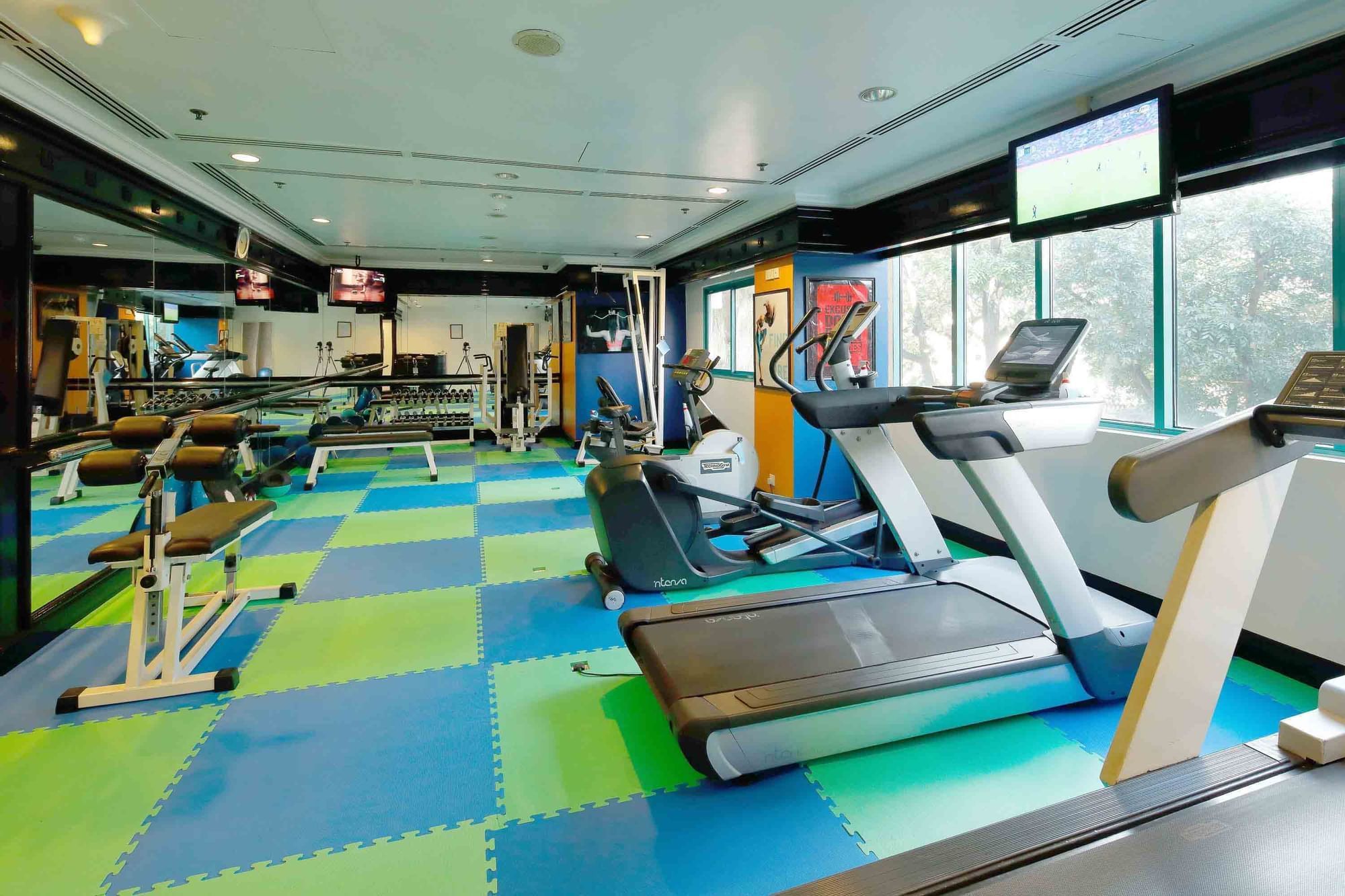 Exercise equipment in the Fitness center at Sunway Hotel Hanoi