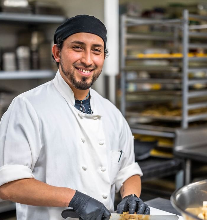 Headshot image of chef captured at Stein Eriksen Lodge