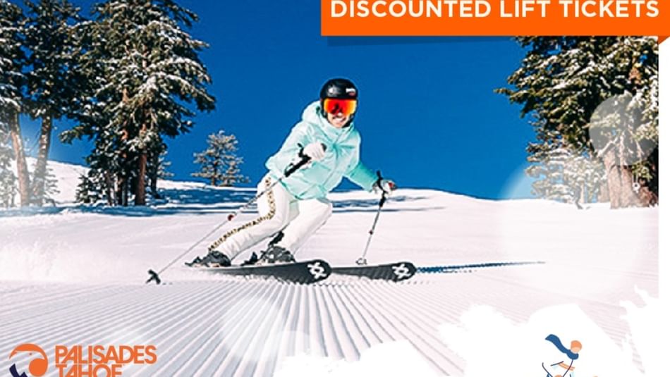 Discounted lift tickets palisades tahoe image of ski hill and skiers
