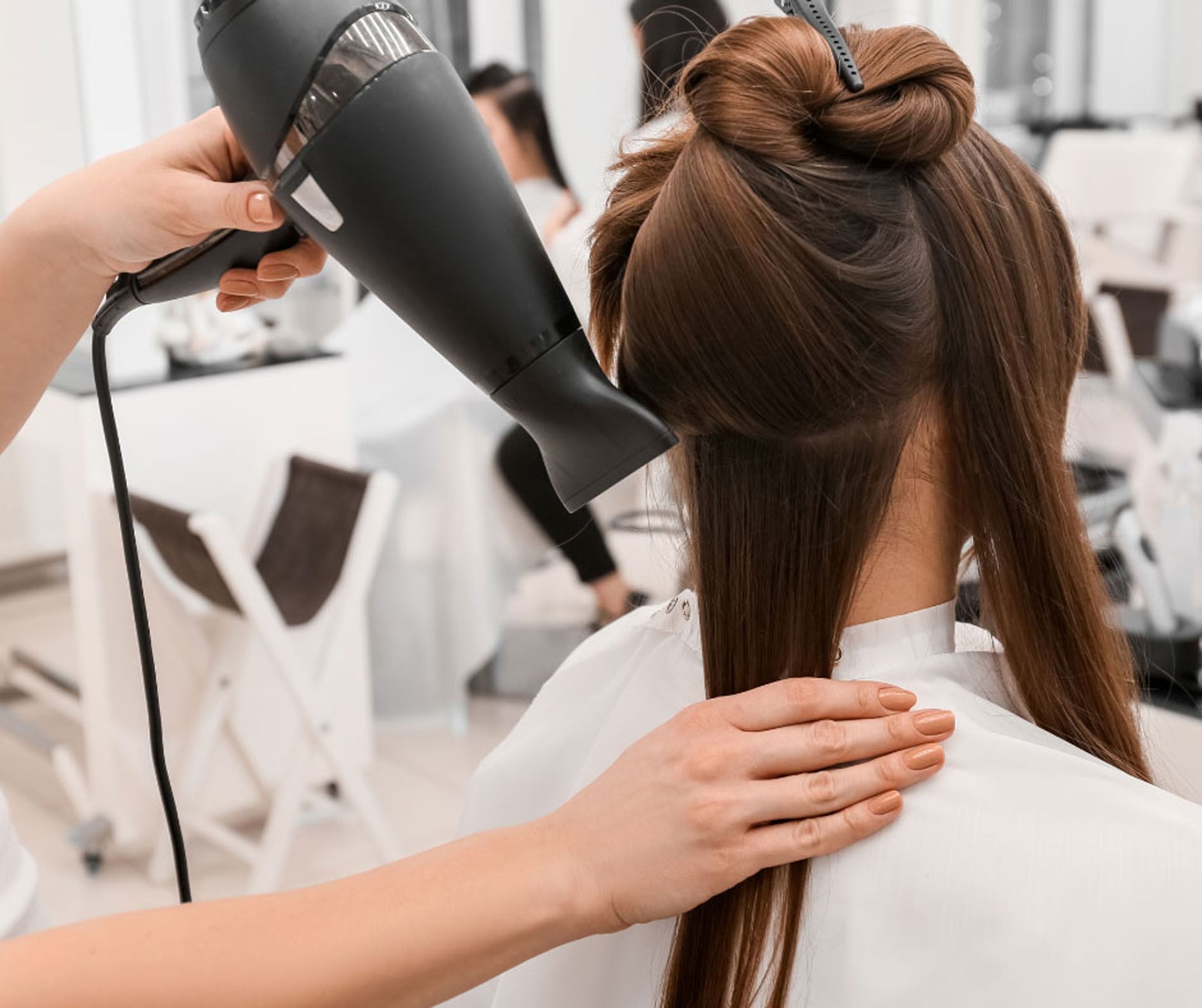 Close-up of lady receiving a hair treatment in the Spa at Shangri-La Monkey Island