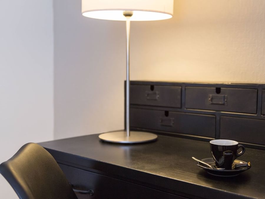 A tea served on the table in a room at Hotel Au Chene Vert