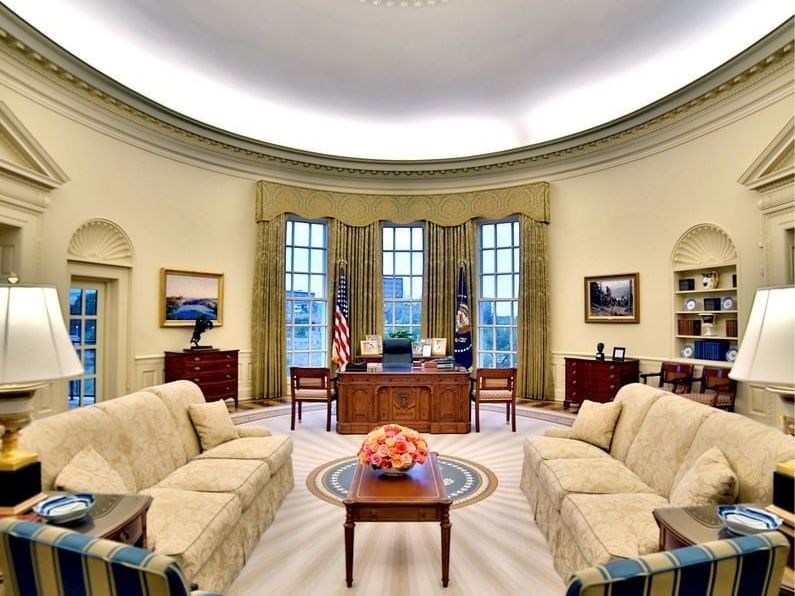 Interior of George Bush library near MCM Elegante Suites