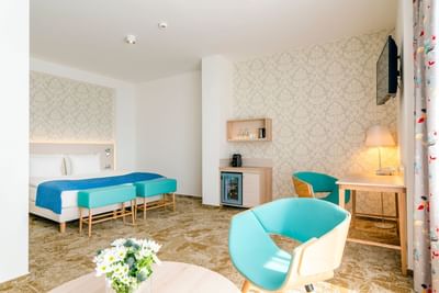 Interior of the Junior suite at Metropol Hotel