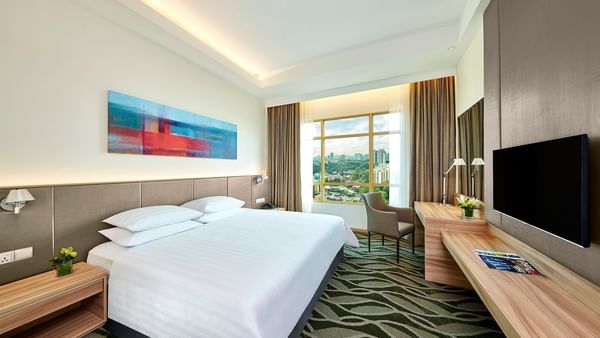 TV & comfy lounge area in Grand Garden Villa at The Banjaran Hotsprings Retreat