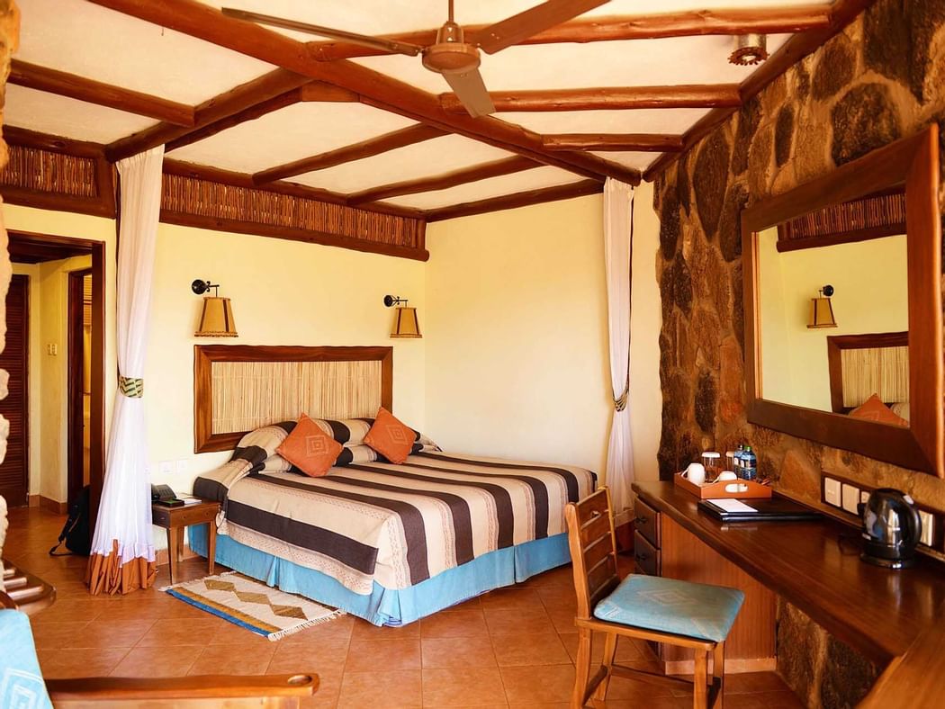 Interior of triple room at Hotel Kilaguni Serena
