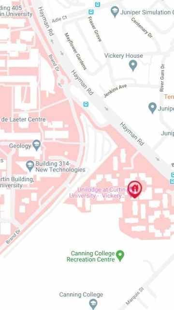 UniLodge at Curtin University - Vickery House Map