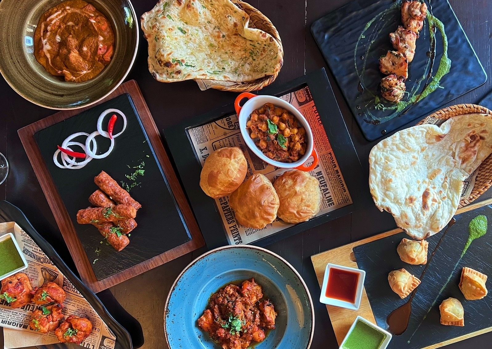 A variety of authentic Indian food prepared by Indian Chef at MINT Karon Beach