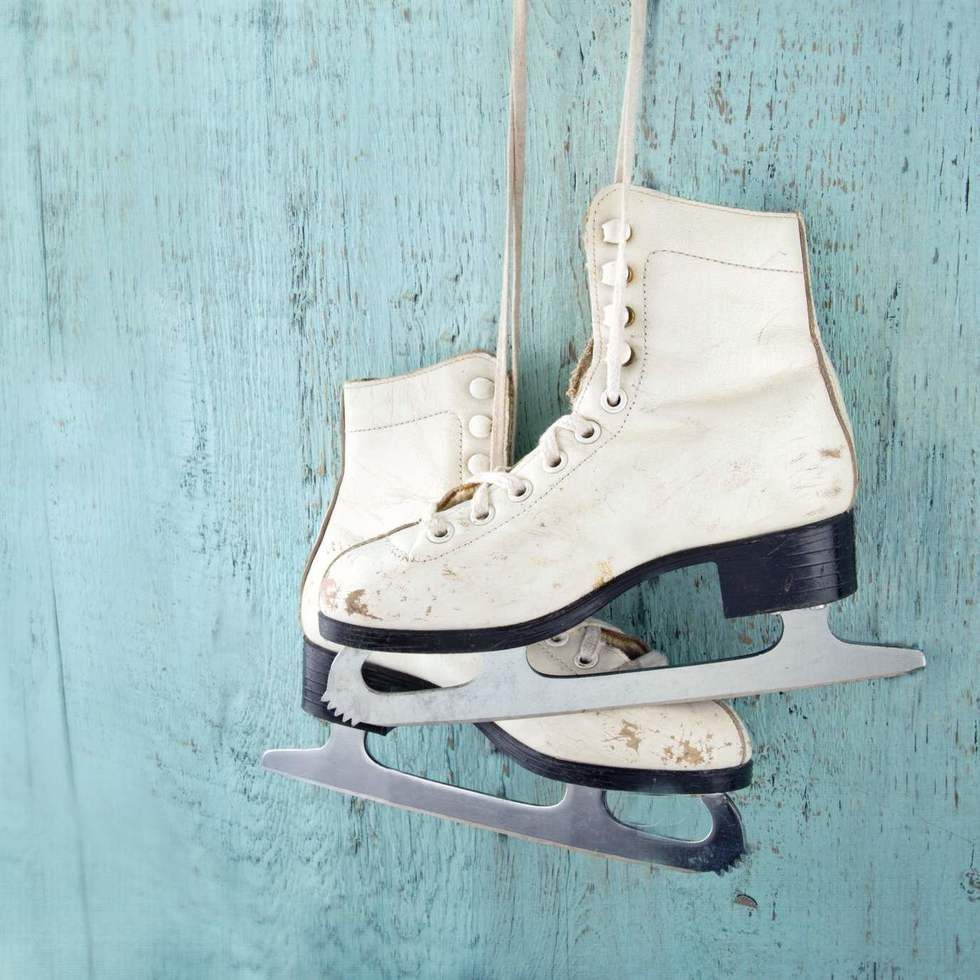 Close-up of a pair of ice skates near Falkensteiner Hotels