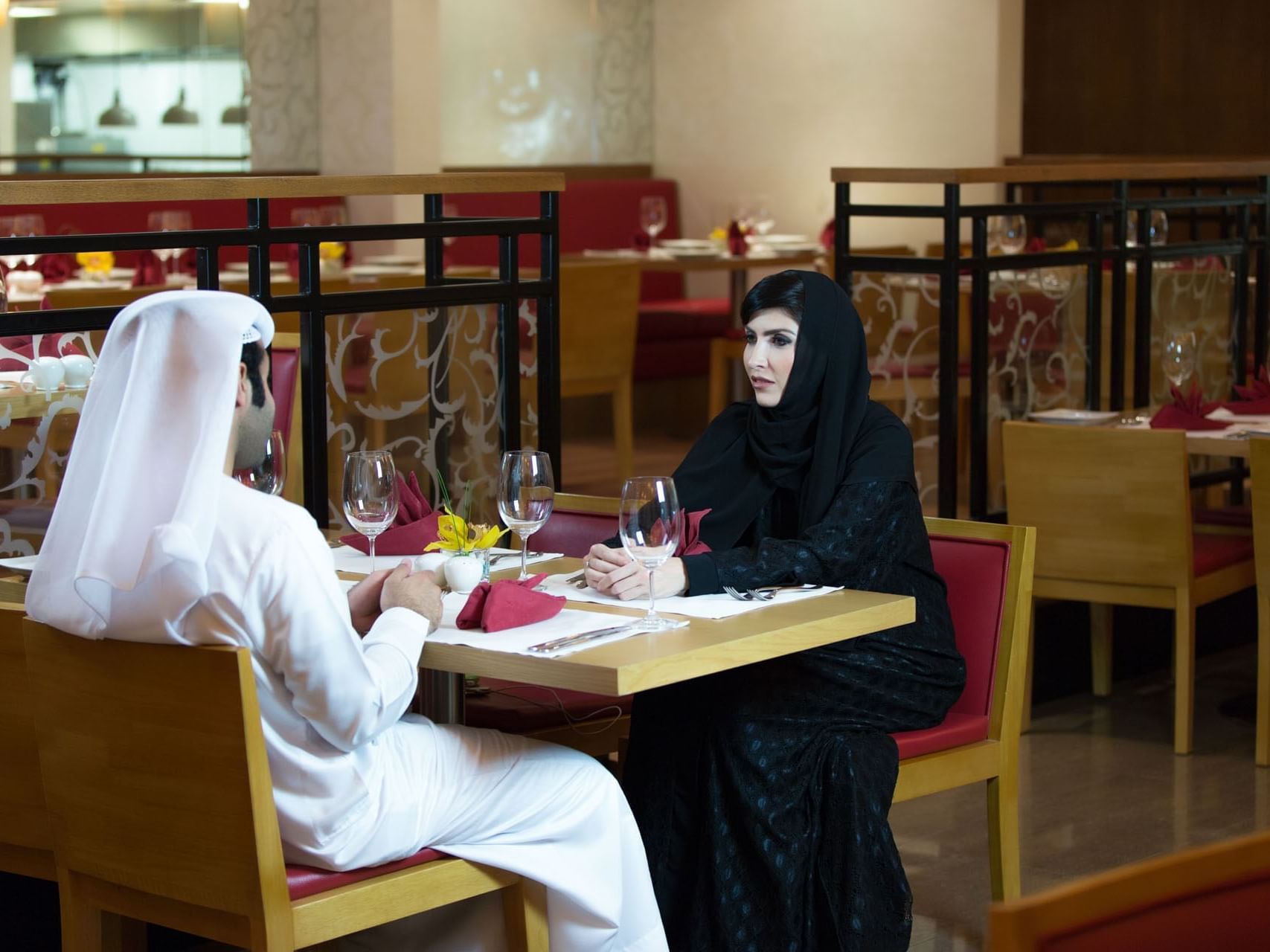 Couple in Oasis Oriental Restaurant, Metropolitan Al Mafraq Hotel