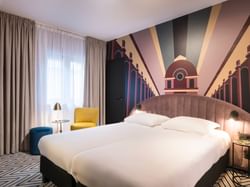 Bedroom arrangement in Twin Room at Hotel Hubert Brussels