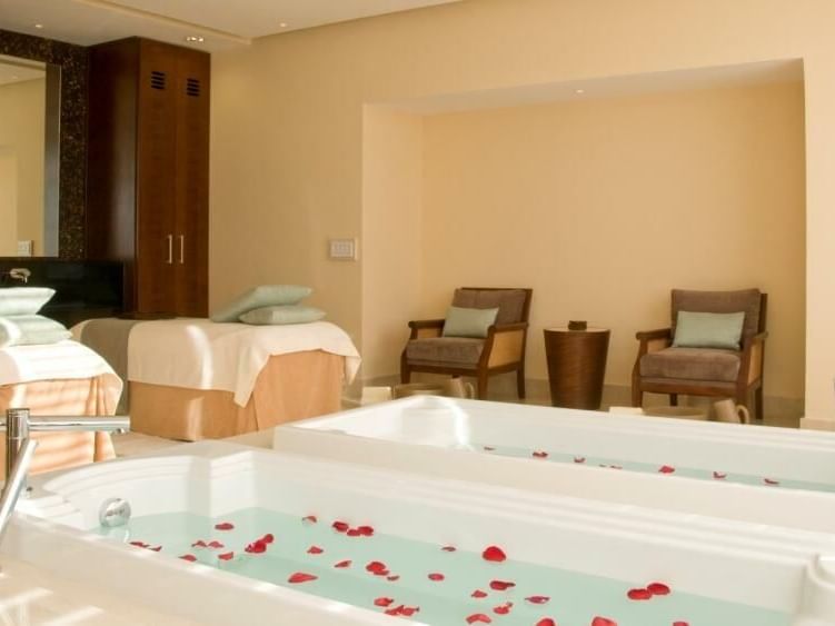 Tinas de hidroterapia en Gem spa en Grand Fiesta Americana Cancún