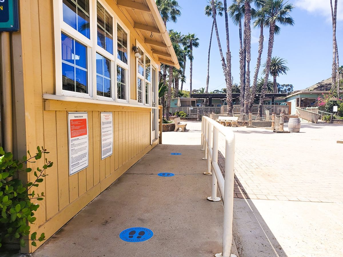 Exterior of Two Harbors service area near Catalina Island Company, one of the things to do in catalina island