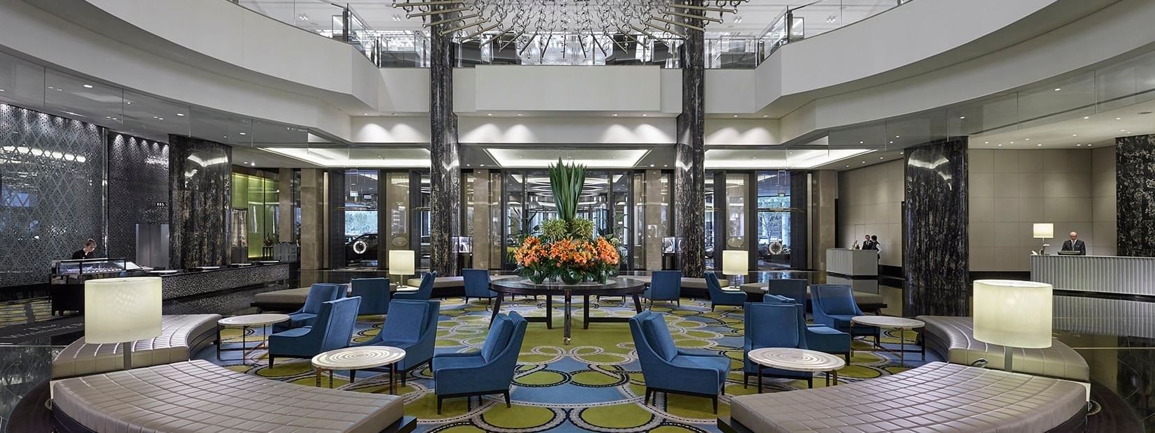 Interior of Lobby area at Crown Towers Melbourne Hotel