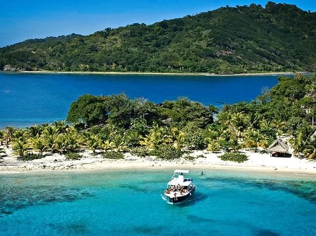 Aerial view of stunning Cayos Cochinos near Infinity Bay Resort