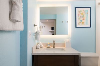 a sink in a bathroom