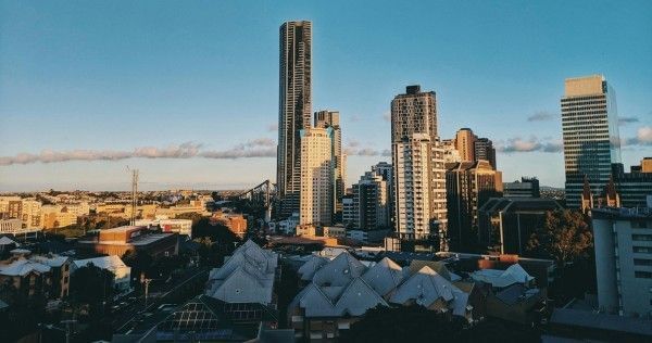Brisbane city skyline cbd view