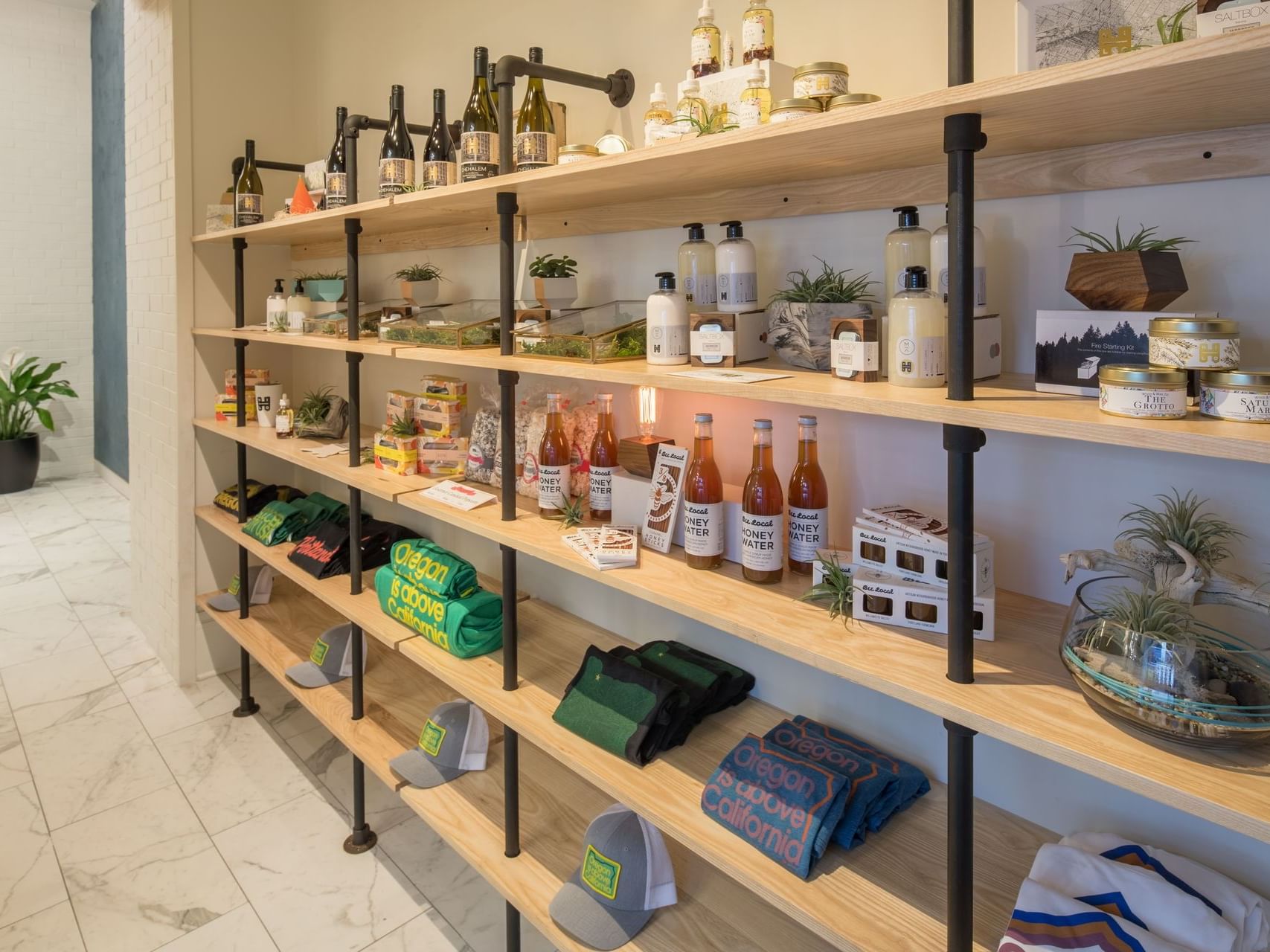 The Merchant product shelves