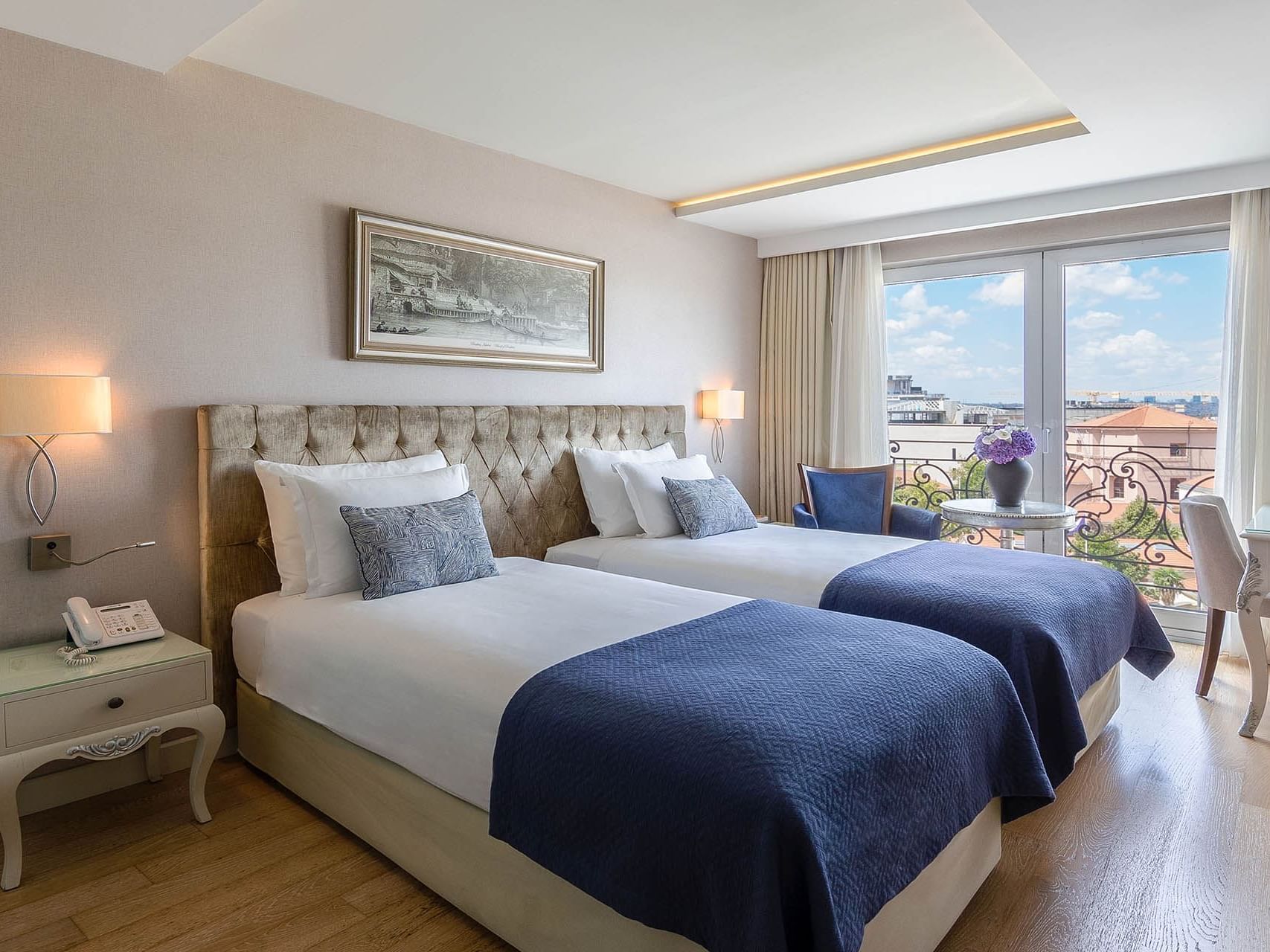 Deluxe Room with two beds at CVK Taksim Hotel in Istanbul
