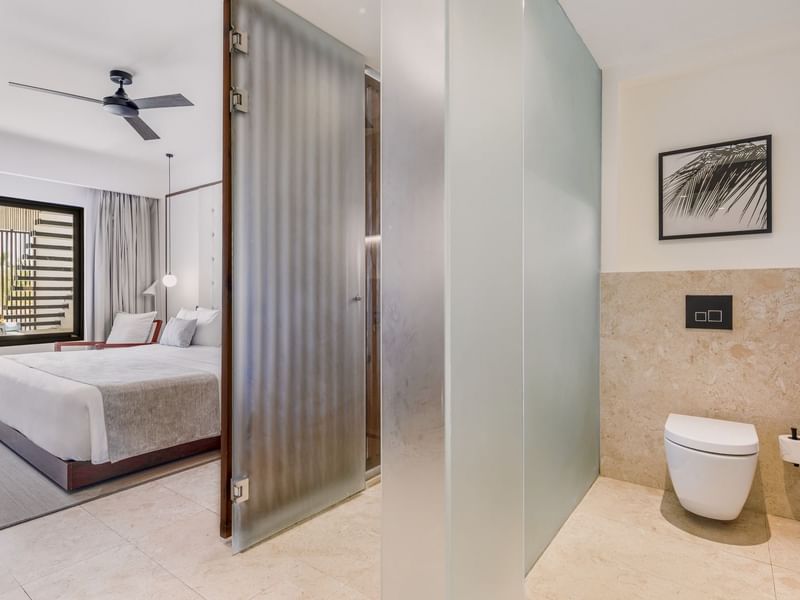 Lavatory in the bathroom by the bedroom of Viento Suite at Live Aqua Punta Cana