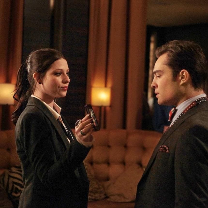 chuck & georgina in the empire hotel lobby
