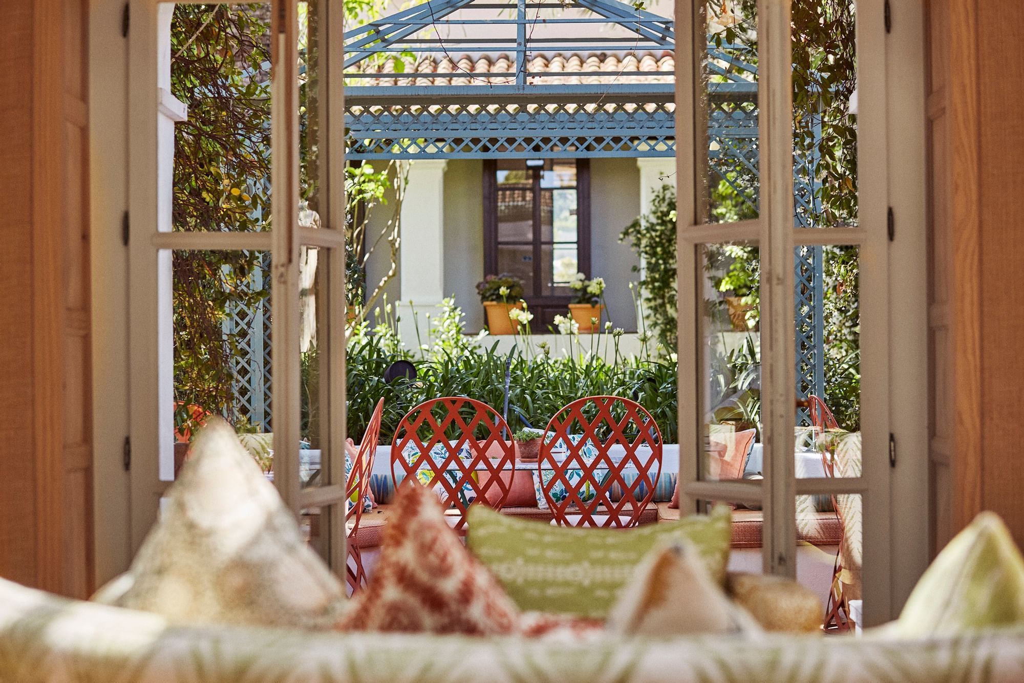 The terrace of El Patio restaurant at the Marbella Club