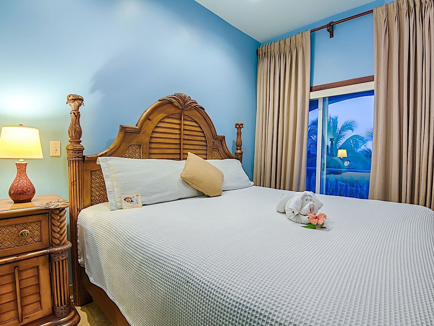 Cozy bed in Three-Bedroom Pool View at Infinity Bay Resort