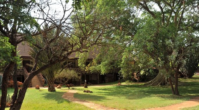 View of the garden at Hotel Kilaguni Serena 