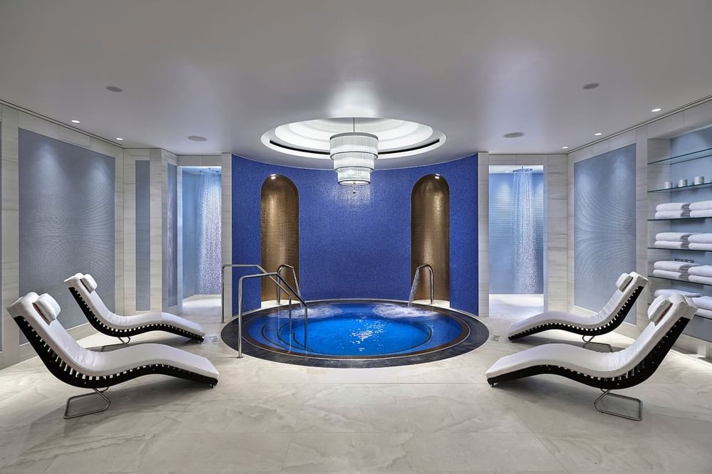 Interior of Crown Spa with a jacuzzi at Crown Hotel Perth