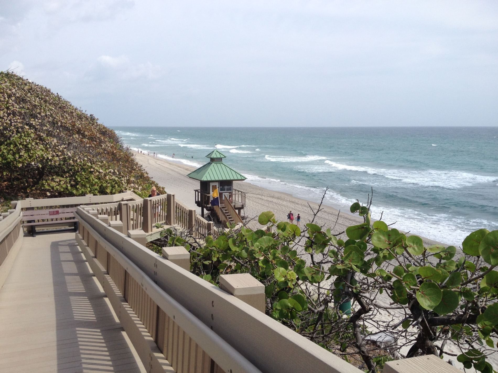 Ocean view from a balcony in Red Reef Park near Ocean Lodge Boca Raton