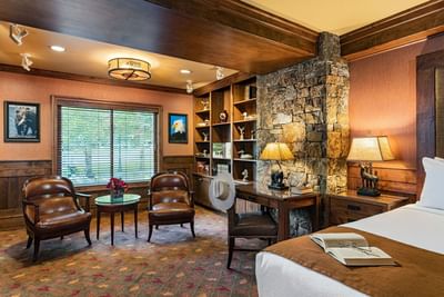 Premium king room first floor at the Wyoming Inn