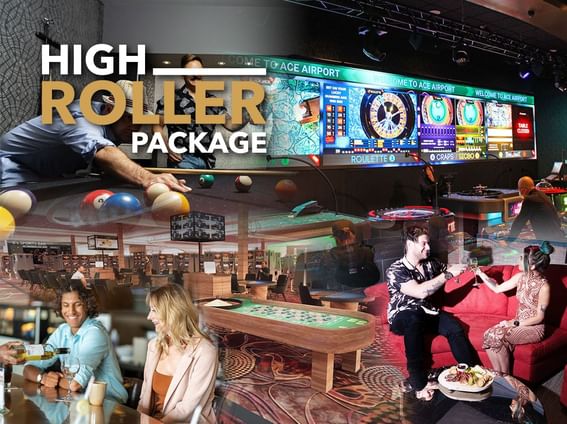 High Roller Package poster used at Hotel Clique Calgary Airport