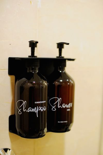 Wall-mounted shampoo and shower gel at Cititel Express Kota Kinabalu