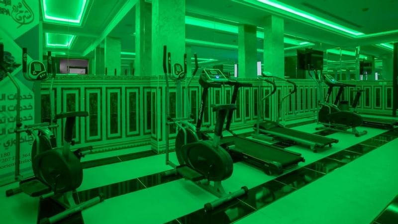 Exercising machine in the fitness center at Makeen Homes by Warwick - Riyadh