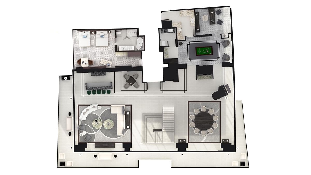 Floor plan of Presidential Villa at Crown Towers Sydney