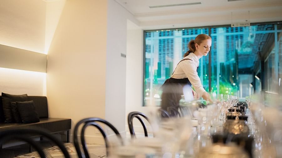 Group Dining table in Lane Restaurant at Novotel Melbourne