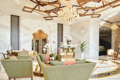 An elegant lobby area in Carlton Dubai Creek Hotel