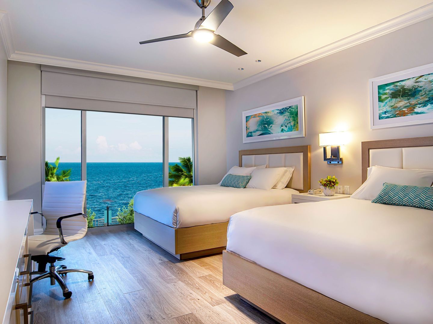 Two beds in Premium Harbor View Queen at Sunseeker Resort