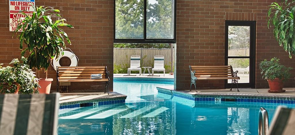 Indoor-outdoor pool at Coast Wenatchee Center Hotel