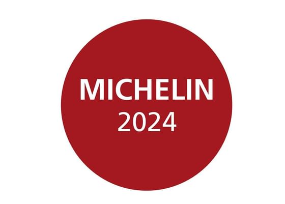 Logo of Michelin 2024 used at Carlton Hotel Bangkok Sukhumvit