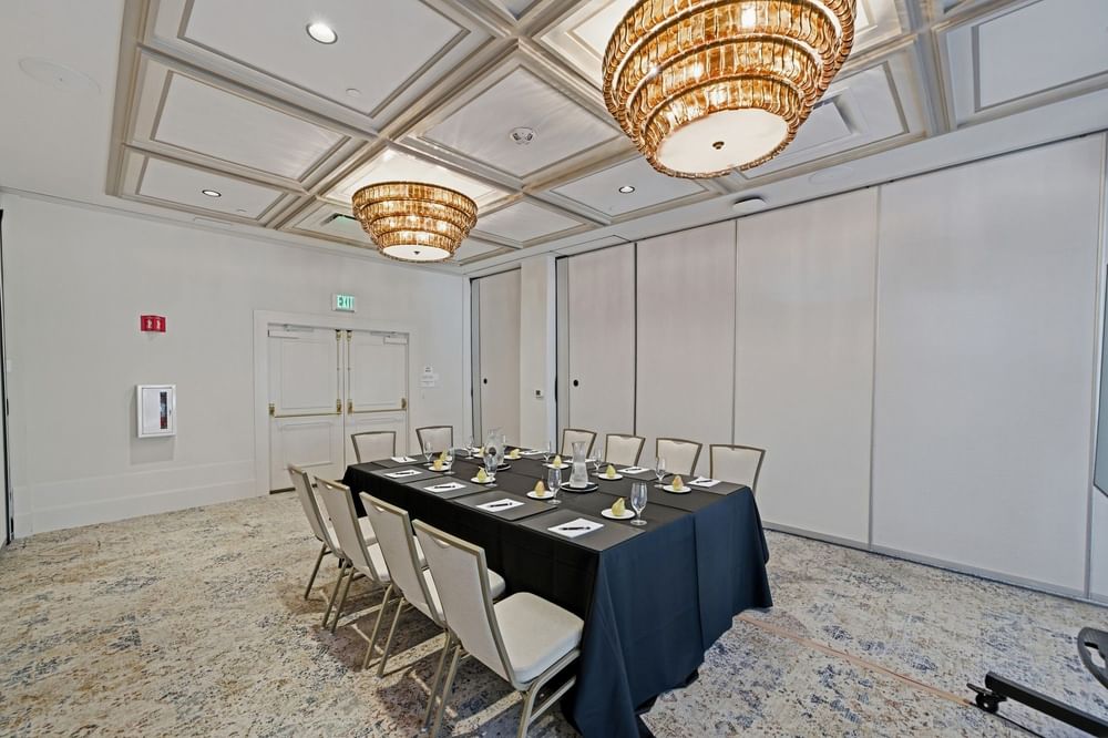 meeting room set up at el PRADO