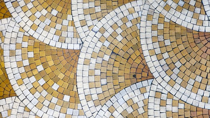 Floor design closeup in The Mosaic Center near Originals Hotels