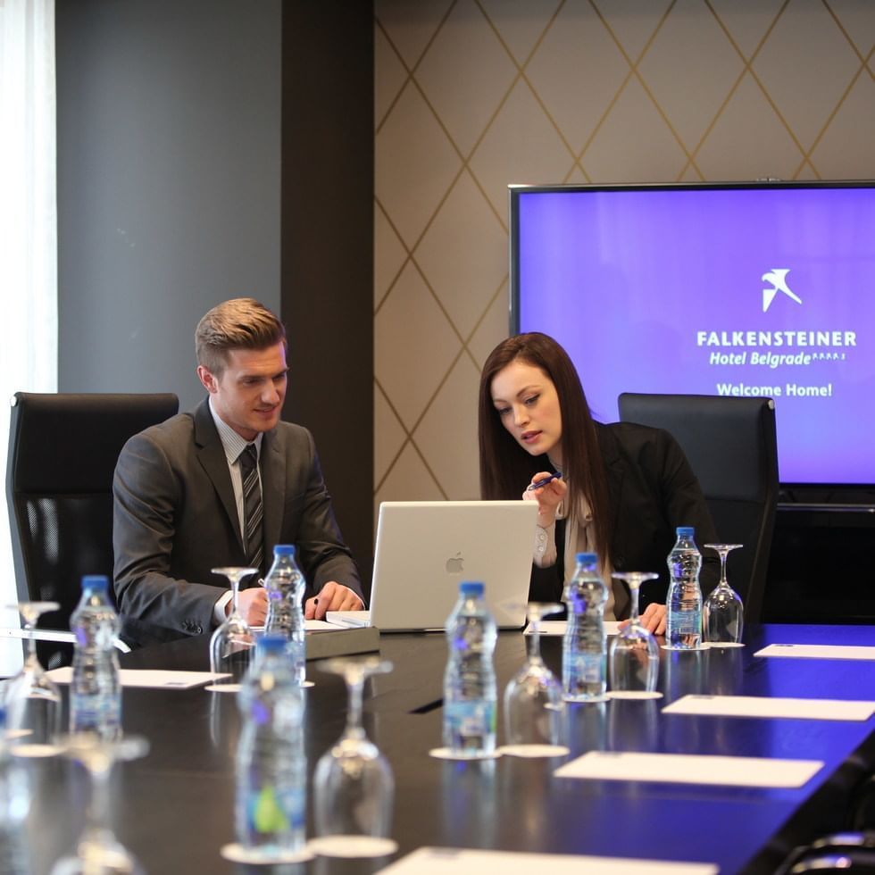 Executives on a business meeting at Falkensteiner Hotels